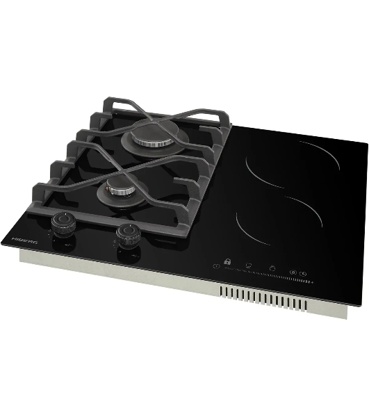 Комбинированная варочная панель HIBERG VM 6021 B независимая, черный