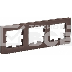 Рамка 3 -местная IEK BRITE РУ-3-2-БрТБ стекло темная бронза, фото 1