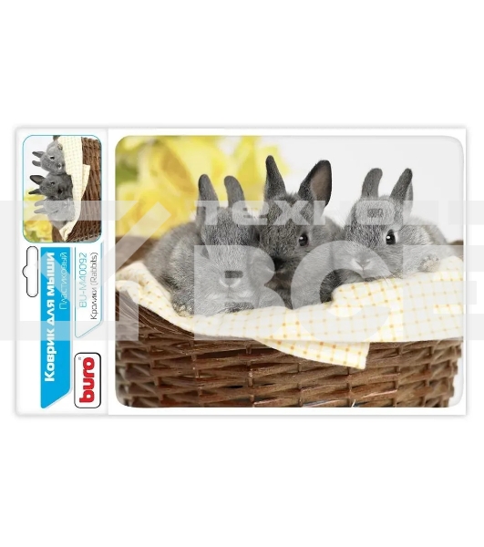 Коврик для мыши Buro BU-M40092 рисунок/кролики