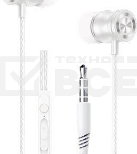 Наушники AKSBERRY (6920680860715) АM9 с микрофоном, белый