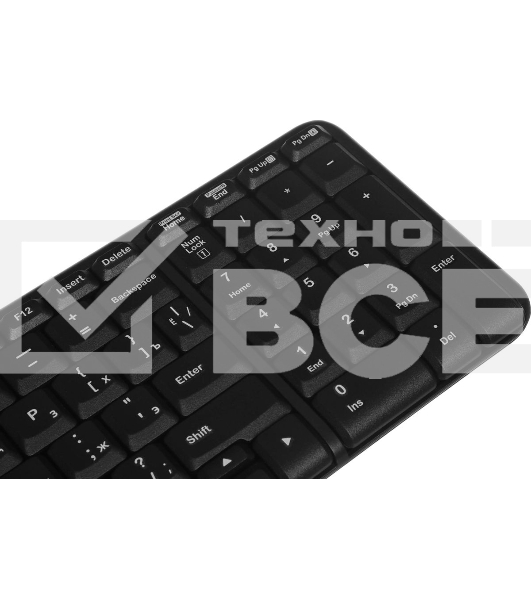 Комплект клавиатура+мышь Logitech MK220 беспроводной, USB, 1000 DPI, чёрный