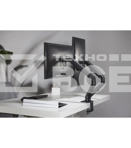 Кронштейн для мониторов Ultramounts UM729 черный 17'-27' макс.7кг крепление к столешнице поворот и наклон