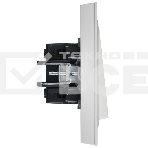 Выключатель 1-кл. СП BRITE ВСР10-1-0-БрАБ 10А в сборе арктич. бел. IEK BR-V10-0-10-K91-F, фото2