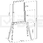 Подставка для телевизора Cactus CS-ST3644BKWN черный/орех, 43'-65' макс. 40 кг, напольный, фото2