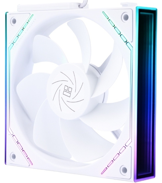 Кулер для корпуса Thermalright TL-M12QRW Reverse (124x120x25mm, 4-pin PWM, ARGB, 47.6CFM, 23.2dBA, 1500RPM, White)