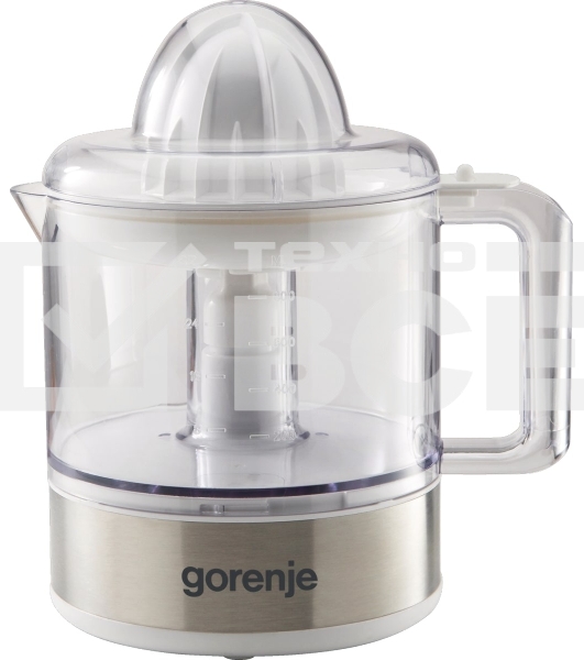Соковыжималка Gorenje CJ30E белый/серебристый, цитрусовая, 30 Вт, 800 мл, механическое