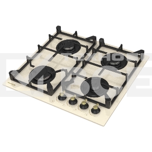 Газовая вар.поверхность Willmark WGH-4602BR (60см,эл.поджиг,газ контроль,чугун.реш,беж.рет,стекло)