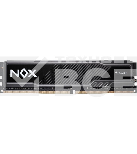 Оперативная память Apacer Nox, DDR4, 16GB (1x16 GB), 3200 MHz, CL16, радиатор, RGB, белый