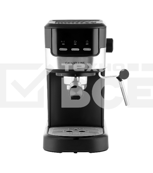 Кофеварка рожковая Galaxy Line GL 0757 черный, исп. кофе - молотый, 1,2 л, 1350 Вт, 15 Бар.