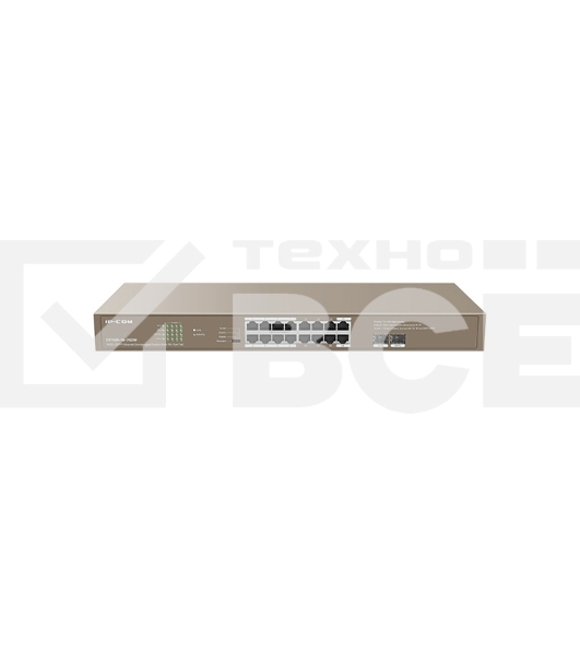 Неуправляемый Коммутатор IP-COM G1118P-16-250W 16 GE+SFP Ethernet с 16-Портовым PoE
