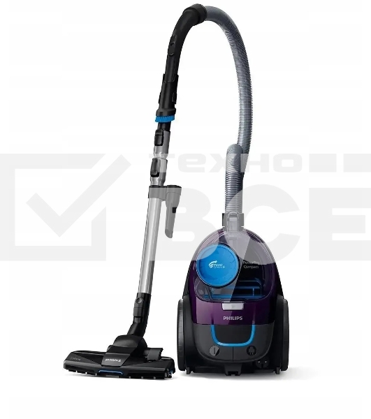 Пылесос Philips FC9333/09 фиолетовый, 750/900 Вт, уборка сухая, пылесборник контейнер, 1.5 л
