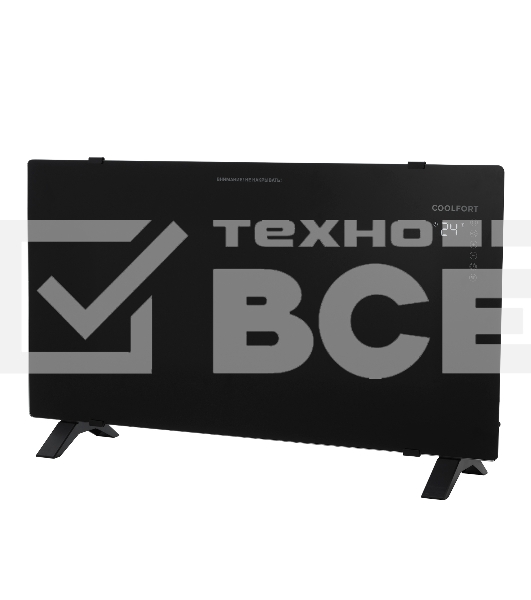 Конвектор Coolfort CF-3940 черный, 2000 Вт, 20 м2, термостат, дисплей, WiFi
