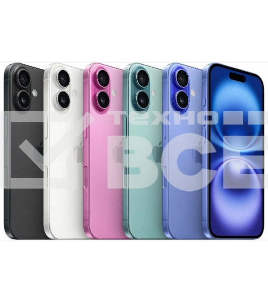 Смартфон Apple iPhone 16, 8/256Gb, розовый