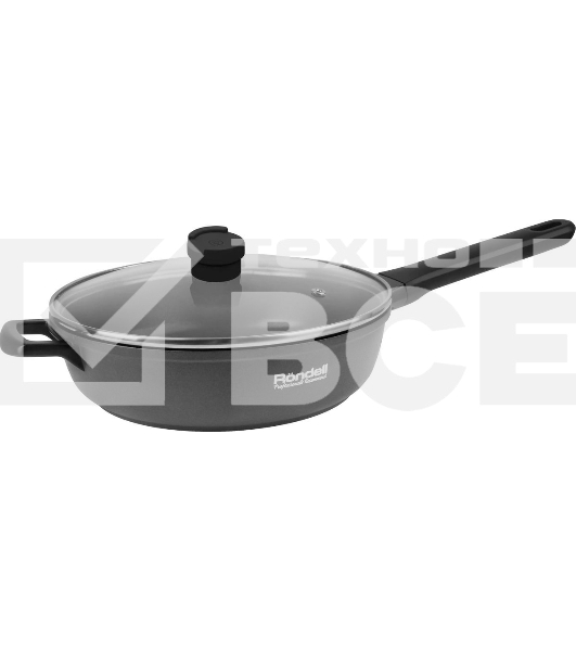 Сотейник Rondell Zorro RDA-1453, 28см, с крышкой, графитовый