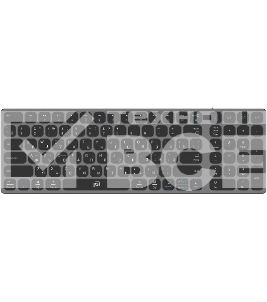 Клавиатура Оклик K767W беспроводная USB серый/черный (2002135)