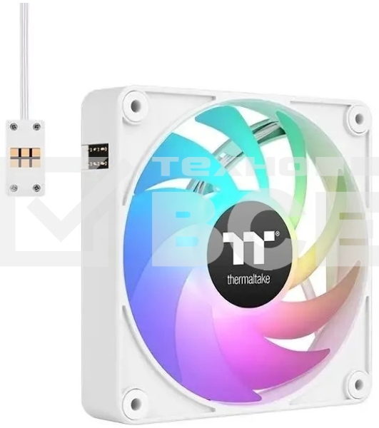 Вентилятор для корпуса Thermaltake CT120 EX Sync ARGB 120х120x25 белый 4-pin 28.5дБ (упак.:3шт) (CL-F190-PL12SW-A) Ret