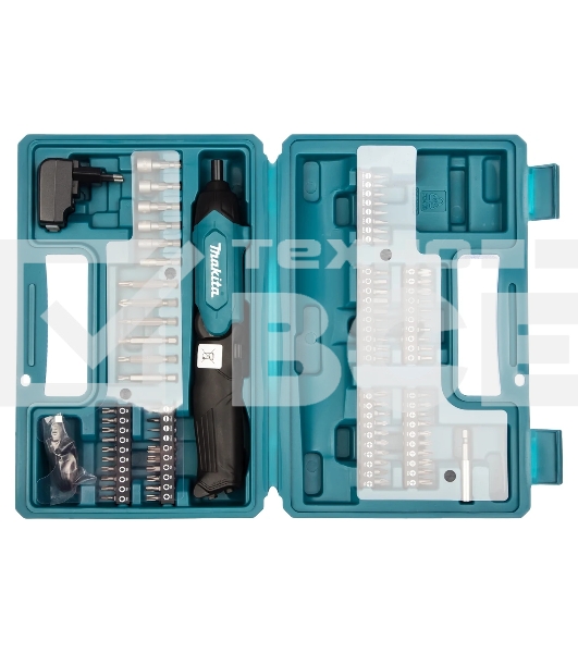 Отвертка аккумуляторная Makita DF001DW Отвертка ак,{3.6В,встр1.5Ач Li-ion,220об\мин,4Нм,0.36кг,чем,н-р акс 81шт,подсв,USB шнур}