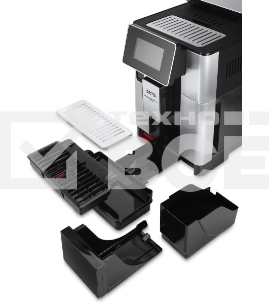 Кофемашина автоматическая DeLonghi ECAM610.75.MB черный/серебристый, исп. кофе - молотый/зерновой, 2.2 л, 1450 Вт, 19 Бар