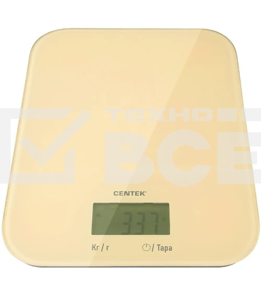 Весы кухонные Centek CT-2481 LCD бежевый