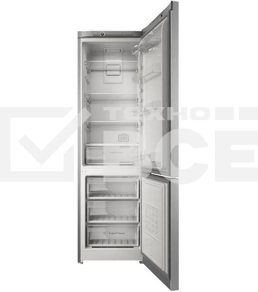 Холодильник Indesit ITS 4200 G серебристый двухкамерный 247/78л морозилка снизу, No Frost