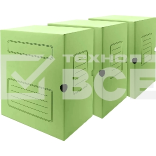 Короб архивный Silwerhof 1914768 микрогофрокартон корешок 150мм, зеленый (упаковка: 3шт)