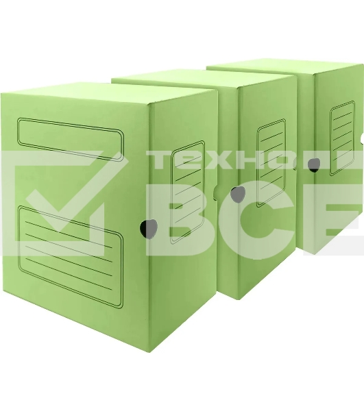 Короб архивный Silwerhof 1914768 микрогофрокартон корешок 150мм, зеленый (упаковка: 3шт)