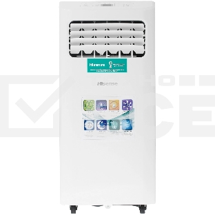 Кондиционер мобильный Hisense AP-07CR4GKVS00 7000 BTU, 14 м², 51 дБ, охлаждение, осушение, белый