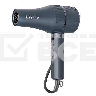 Фен Endever Aurora-515, Мощность 2200Вт, Количество скоростных режимов 2, Количество температурных режимов 3, Режим 