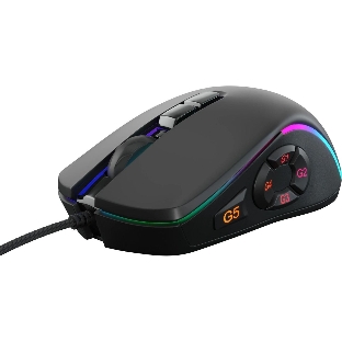 Мышь проводная GMNG XM003 черный, 32000 dpi, USB, кнопки - 10