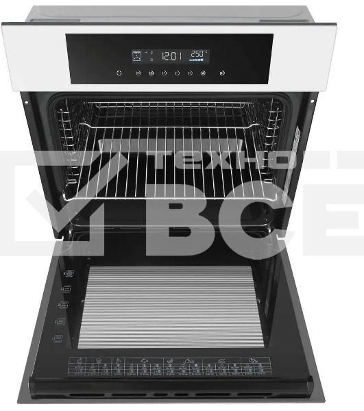 Шкаф духовой электрический Maunfeld AEOD60103W, 60л, дверца с 3 стеклами, белый