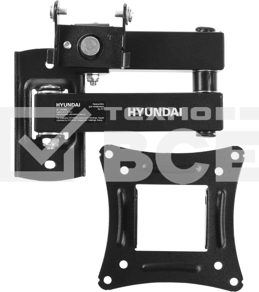 Кронштейн для телевизора Hyundai GL-N1 черный 10'-27' макс.15кг настенный поворотно-выдвижной и наклонный