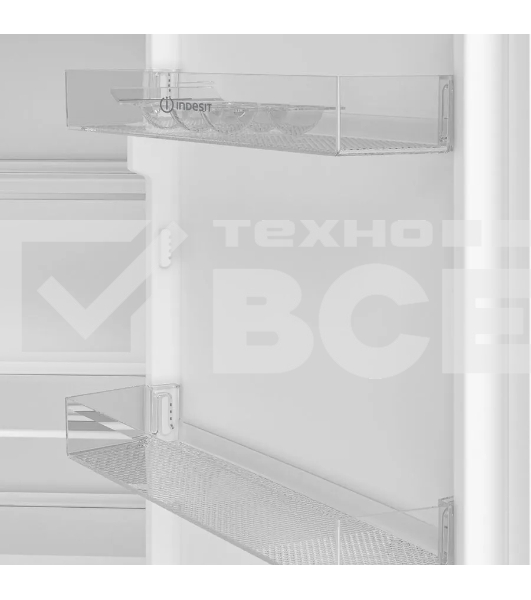 Встраиваемый холодильник Indesit IBH 18 белый двухкамерный 193/ 69л морозилка снизу