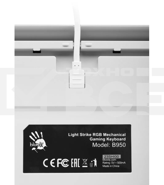 Клавиатура A4Tech Bloody B950 механическая серый/черный USB for gamer LED (B950)
