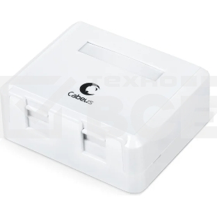 Коробка для настенного монтажа Cabeus, 2x keystone, внешняя, цвет: белый, (MB-2)