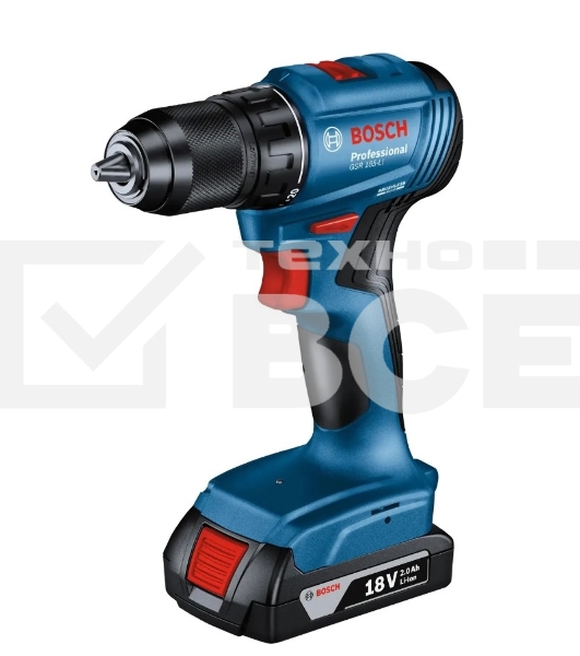 Дрель-шуруповерт Bosch GSR 185-LI 06019K3000, Аккумуляторная, 18В, 2 АКБ, Кейс