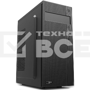 Компьютерный корпус CBR PCC-ATX-E185-WPSU ATX Miditower E185, без БП, 2*USB 2.0, HD Audio+Mic, Black