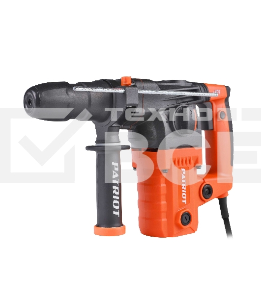 Перфоратор PATRIOT RH 327, SDS+, мощность 1350 Вт, 3.3 Дж, 3 режима работы, макс.диаметр 30мм,  набор буров и долот,  глубиномер, кейс