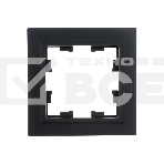 Рамка 1-местная IEK BRITE РУ-1-БрГ графит, фото2