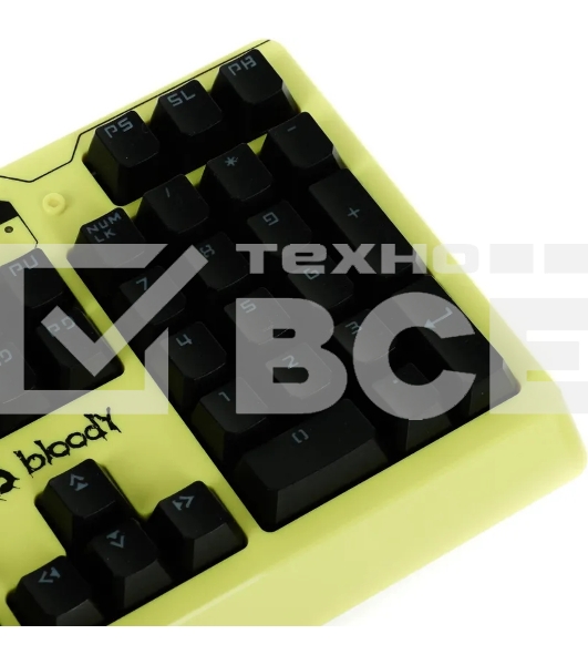 Клавиатура проводная A4Tech Bloody B810RC Punk USB желтый/черный