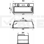 Вытяжка встраиваемая Maunfeld THAMES 601PM черный, 60 см, 850 куб. м/ч, 44 дБ, фото2