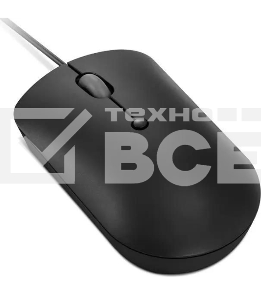 Мышь проводная Lenovo 400 черный, 2400 dpi, USB-C, кнопки - 4