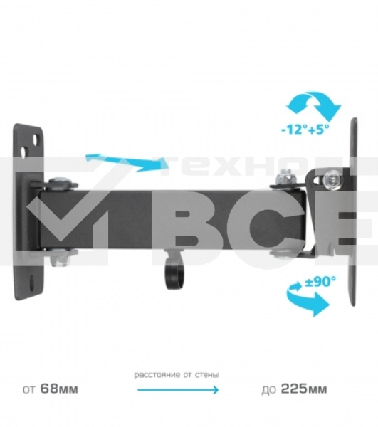 Кронштейн Kromax OPTIMA-103 черный, 10