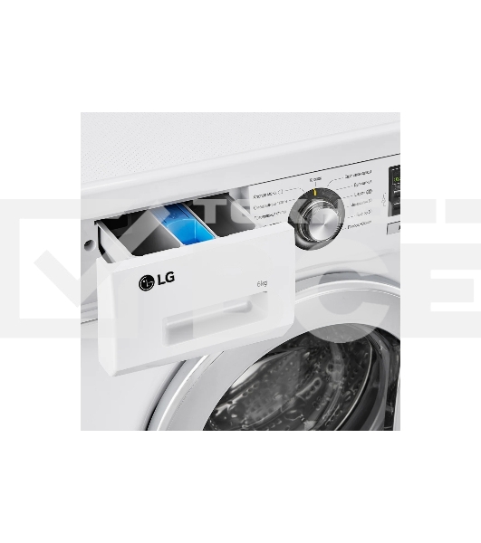 Стиральная машина LG F1096ND3 белая, загрузка фронтальная 6кг, 1000 об/мин., класс: A