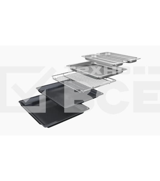 Духовой шкаф Bosch HSG7361B1 Home Connect!! Serie 8, черный, 21 режим + комбинированные режимы, функция приготовление на пару 100%, 4-слойное остекление, 3 цветных текстовых TFT-дисплея 2,5