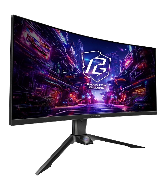 Монитор 34' ASRock Phantom Gaming PG34QRT2B VA 3440x1440, 180 Гц, 1 мс, 16:9, 500 кд/м², 2xHDMI, 2xDP, изогнутый 1500R, черный