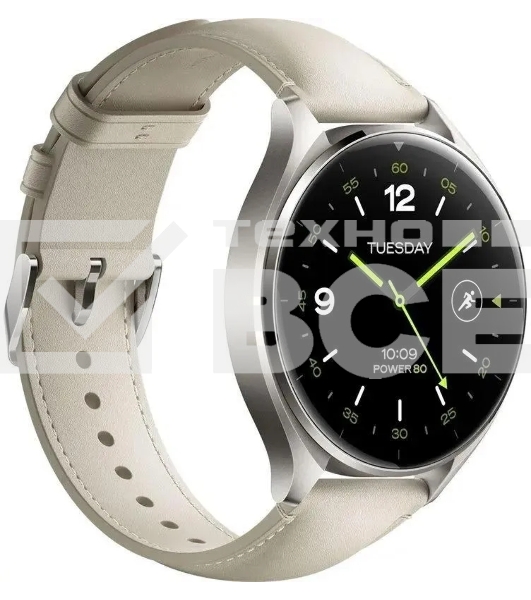 Умные часы Xiaomi Watch 2 1.43' AMOLED корпус серый ремешок белый разм.брасл.:140-210мм