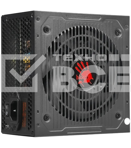 Блок питания Bloody BD-PS500W, 500Вт, 80 PLUS WHITE, 120мм,черный