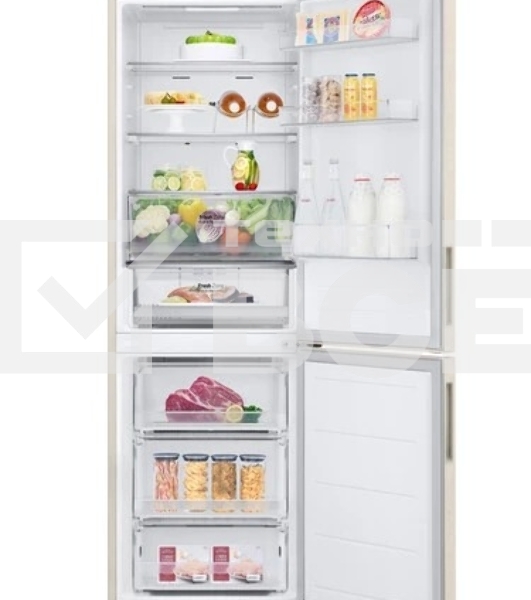 Холодильник LG GC-B459AEMW бежевый двухкамерный 234/110л морозилка снизу