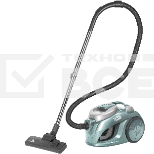 Пылесос Eurostek EVC-3007 изумрудный, 400/2600 Вт, уборка сухая, пылесборник контейнер 2.5 л