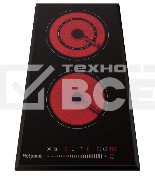 Электрическая варочная поверхность Hotpoint HR 3O4 BAS, независимая, черный
